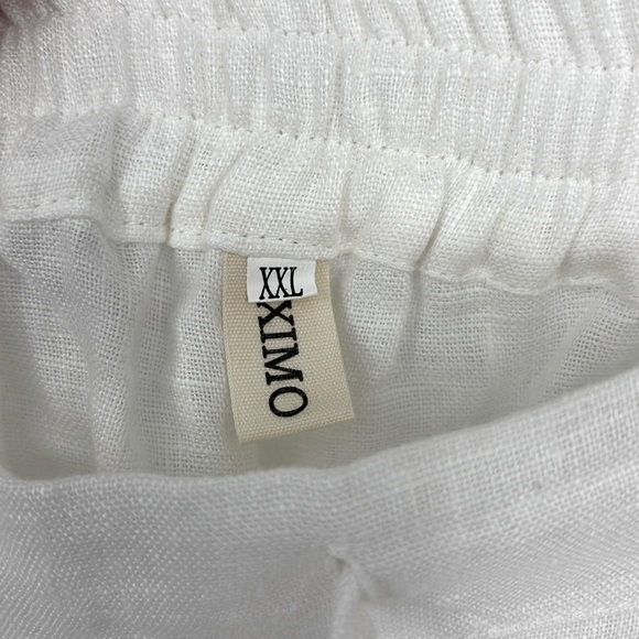Iximo 100% Linen Paperbag Pants Women’s Size XXL in White New Without Tags! - Picture 4 of 10